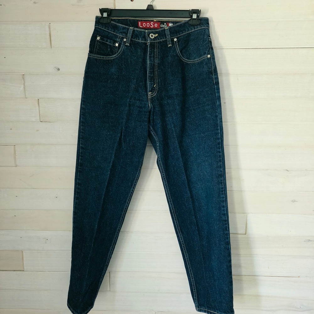 Vintage Levis SilverTab Loose Jeans Womens 11/12 Dark Wash Baggy Tapered 90s USA